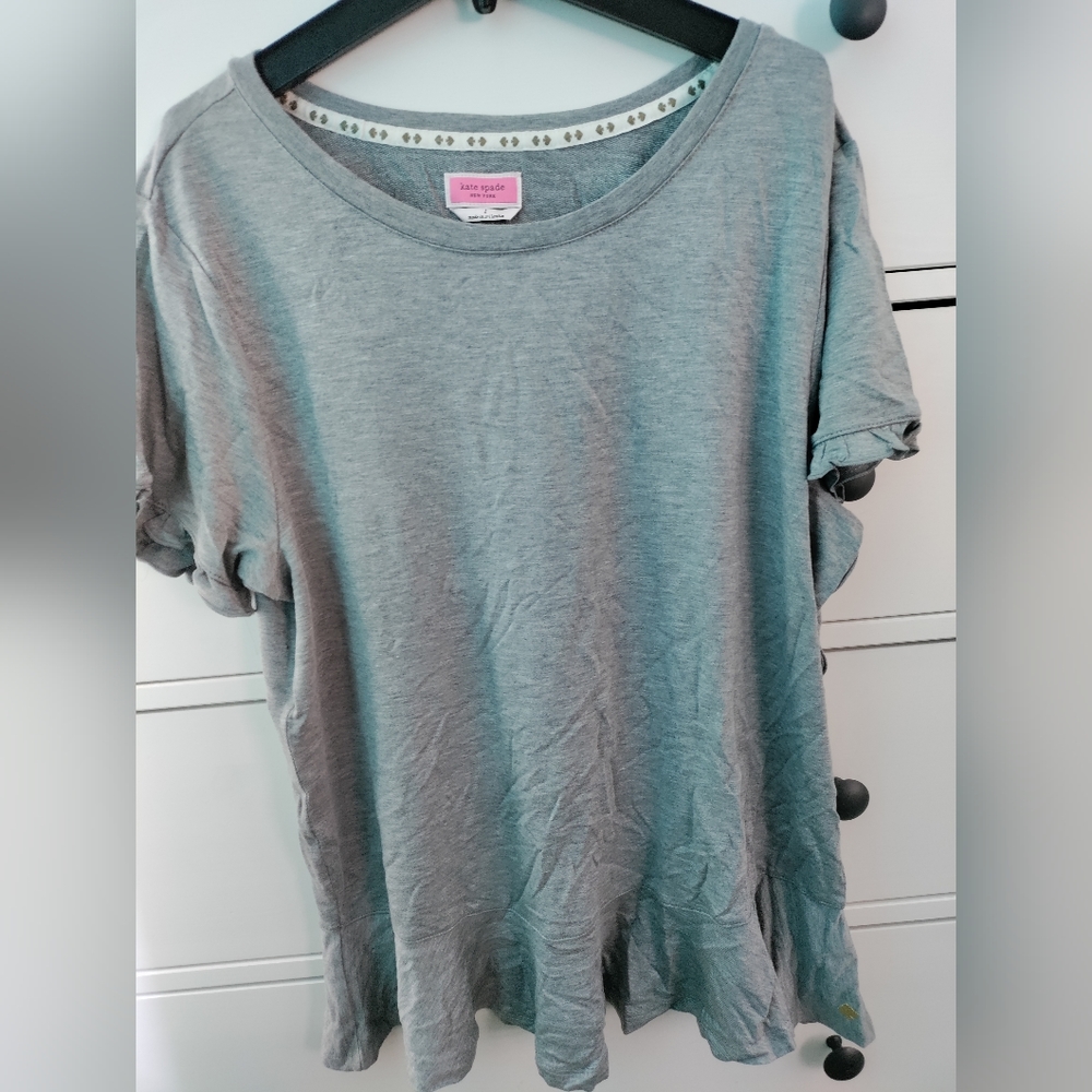 NWOT Kate Spade gray peplum top size L